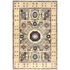 Mamluk Wool Hand Knotted Rug Ivory Ivory 3.10X6.0 -O085859