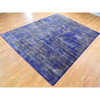 Modern and Contemporary Sari Silk Hand Knotted Rug Purple No Border 8.9X12.0 -O080446