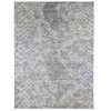 Modern and Contemporary Wool & Art Silk Hand Knotted Rug Grey No Border 10.1X14.2 -O066875
