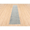 Modern and Contemporary Wool & Art Silk Hand Loomed Rug Grey No Border 2.6X12.1 -O062853