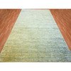 Modern and Contemporary Wool & Pure Silk Hand Knotted Rug Yellow No Border 8.11X12.2 -O075509
