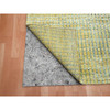 Modern and Contemporary Wool & Pure Silk Hand Knotted Rug Yellow No Border 8.11X12.2 -O075509