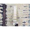 Modern and Contemporary Wool & Sari Silk Hand Knotted Rug Grey No Border 2.0X3.2 -O078104