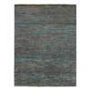 Modern and Contemporary Wool & Sari Silk Hand Knotted Rug Grey No Border 8.0X10.2 -O065415