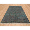 Modern and Contemporary Wool & Sari Silk Hand Knotted Rug Grey No Border 8.0X10.2 -O065415