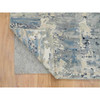 Modern and Contemporary Wool & Silk Hand Knotted Rug Blue No Border 10.1X10.1 -O065632