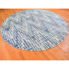 Modern and Contemporary Wool & Silk Hand Knotted Rug Blue No Border 10.1X10.1 -O066465