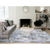 Modern and Contemporary Wool & Silk Hand Knotted Rug Blue No Border 10.1X14.3 -O059735