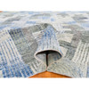 Modern and Contemporary Wool & Silk Hand Knotted Rug Blue No Border 10.1X14.3 -O059735
