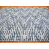 Modern and Contemporary Wool & Silk Hand Knotted Rug Blue No Border 12.0X12.0 -O066386