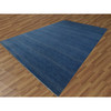 Modern and Contemporary Wool & Silk Hand Knotted Rug Blue No Border 12.0X18.0 -O079358