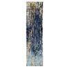 Modern and Contemporary Wool & Silk Hand Knotted Rug Blue No Border 2.6X10.0 -O063666