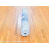 Modern and Contemporary Wool & Silk Hand Knotted Rug Blue No Border 4.0X12.5 -O059732
