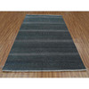 Modern and Contemporary Wool & Silk Hand Knotted Rug Blue No Border 6.0X9.0 -O079363