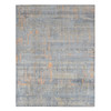 Modern and Contemporary Wool & Silk Hand Knotted Rug Blue No Border 8.0X10.0 -O087514