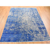 Modern and Contemporary Wool & Silk Hand Knotted Rug Blue No Border 8.1X9.10 -O080379