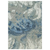 Modern and Contemporary Wool & Silk Hand Knotted Rug Blue No Border 9.11X14.1 -O090218