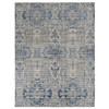 Modern and Contemporary Wool & Silk Hand Knotted Rug Blue No Border 9.1X12.2 -O087122
