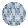 Modern and Contemporary Wool & Silk Hand Knotted Rug Blue Not Border 6.1X6.1 -O066514