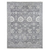 Modern and Contemporary Wool & Silk Hand Knotted Rug Grey Gray 11.10X14.10 -O087653