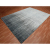 Modern and Contemporary Wool & Silk Hand Knotted Rug Grey No Border 10.0X14.0 -O075257