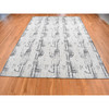 Modern and Contemporary Wool & Silk Hand Knotted Rug Grey No Border 10.0X14.5 -O080852