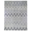 Modern and Contemporary Wool & Silk Hand Knotted Rug Grey No Border 11.10X15.0 -O066387