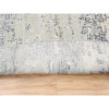 Modern and Contemporary Wool & Silk Hand Knotted Rug Grey No Border 11.9X11.9 -O062693