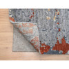 Modern and Contemporary Wool & Silk Hand Knotted Rug Grey No Border 12.0X15.3 -O064224