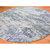 Modern and Contemporary Wool & Silk Hand Knotted Rug Grey No Border 12.1X12.1 -O066733