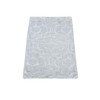 Modern and Contemporary Wool & Silk Hand Knotted Rug Grey No Border 2.0X2.10 -O080423