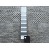 Modern and Contemporary Wool & Silk Hand Knotted Rug Grey No Border 2.7X10.0 -O079139