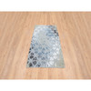 Modern and Contemporary Wool & Silk Hand Knotted Rug Grey No Border 2.8X5.10 -O064562