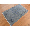 Modern and Contemporary Wool & Silk Hand Knotted Rug Grey No Border 3.1X5.0 -O087682