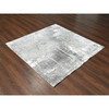 Modern and Contemporary Wool & Silk Hand Knotted Rug Grey No Border 5.10X5.9 -O084605