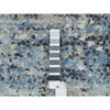 Modern and Contemporary Wool & Silk Hand Knotted Rug Grey No Border 6.11X6.11 -O065879