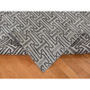 Modern and Contemporary Wool & Silk Hand Knotted Rug Grey No Border 7.10X10.3 -O080832