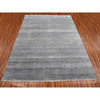 Modern and Contemporary Wool & Silk Hand Knotted Rug Grey No Border 8.0X10.2 -O079317
