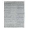 Modern and Contemporary Wool & Silk Hand Knotted Rug Grey No Border 8.0X10.3 -O079321