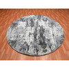 Modern and Contemporary Wool & Silk Hand Knotted Rug Grey No Border 8.2X8.2 -O075087