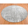 Modern and Contemporary Wool & Silk Hand Knotted Rug Grey No Border 8.2X8.2 -O087361