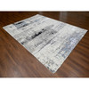 Modern and Contemporary Wool & Silk Hand Knotted Rug Grey No Border 9.0X11.10 -O010003