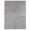 Modern and Contemporary Wool & Silk Hand Knotted Rug Grey No Border 9.0X12.0 -O087096
