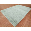 Modern and Contemporary Wool & Silk Hand Knotted Rug Grey No Border 9.9X13.7 -O079289