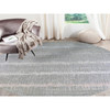 Modern and Contemporary Wool & Silk Hand Knotted Rug Grey Not Border 12.0X12.0 -O066700