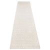 Modern and Contemporary Wool & Silk Hand Knotted Rug Ivory No Border 2.6X10.1 -O087262