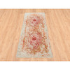 Modern and Contemporary Wool & Silk Hand Knotted Rug Ivory No Border 2.6X6.0 -O063184