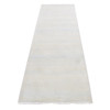 Modern and Contemporary Wool & Silk Hand Knotted Rug Ivory No Border 2.7X8.4 -O087233