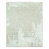 Modern and Contemporary Wool & Silk Hand Knotted Rug Ivory No Border 8.0X10.0 -O079271