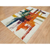 Modern and Contemporary Wool & Silk Hand Knotted Rug Multicolored No Border 5.10X9.1 -O065691